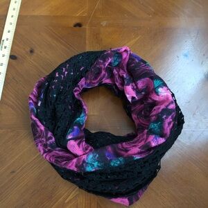 Apt. 9 Vibrant Pink and Black Infinity Scarf